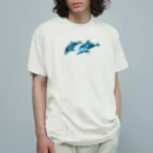 ぽちのやの２匹のイルカ Organic Cotton T-Shirt