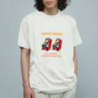 赤足の映画好きハシビロコウ 枠なし Organic Cotton T-Shirt