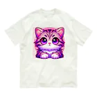 TOM24の些細な事でも興味津々アメショー”モモちゃん” Organic Cotton T-Shirt