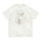 ボブテイルねこ画商の（渋色)猫と諺•袖振り合うも多生の縁 Organic Cotton T-Shirt
