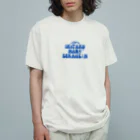 行きたくなる世界遺産！公式グッズのグッズ専用ロゴ（青） Organic Cotton T-Shirt