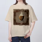 leisurely_lifeのA richly decorated coffee-inspired T-shirt design Oversized T-Shirt