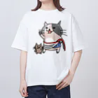 ひよこ男爵とまだむにゃんのにゃうぐすとぅす Oversized T-Shirt