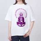 『Nothing Is Real』-- IN SUZURIの只管打坐h.t.　紫 Oversized T-Shirt