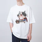 ひよこ男爵とまだむにゃんのにゃうぐすとぅす Oversized T-Shirt