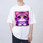 TOM24の些細な事でも興味津々アメショー”モモちゃん” Oversized T-Shirt