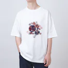 IZANAMI by Akane Yabushitaの【日本レトロ#17】あじさい Oversized T-Shirt