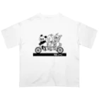 白黒迷彩の３連チャリンコ Oversized T-Shirt