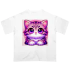 TOM24の些細な事でも興味津々アメショー”モモちゃん” Oversized T-Shirt