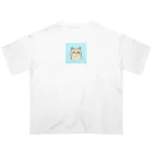 日常のふてくされたネコくん(水色) Oversized T-Shirt
