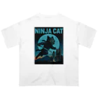 Atena-DesighnのNINJA CAT（1）忍者猫 Oversized T-Shirt