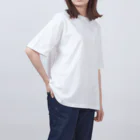 akane_art（茜音工房）のモノクロフラワー（キク） Oversized T-Shirt