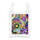 𝚈 𝚄 𝙸の障害者アート 手描きイラスト 曼荼羅 花 カラフル Reusable Bag