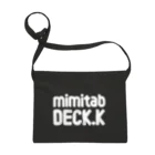 mimitabDECK.Kの耳たぶでっけー（白ロゴ） Sacoche