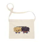 チャリティーグッズ-犬専門デザインのダックスフンド-イエロー&ブラックタン「I♡DACHSHUND」 Sacoche