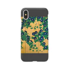 SONOTENI-ARTの002-001　鈴木其一　『朝顔図屏風』　スマホケース　表側面印刷　iPhone XS/X専用デザイン　SC6 iPhone Smartphone Case
