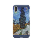 SONOTENI-ARTの005-003　ゴッホ　『糸杉と星の見える道』　スマホケース　表側面印刷　iPhone XS/X専用デザイン　SC6 iPhone Smartphone Case