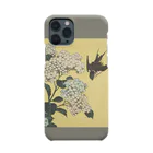 SONOTENI-ARTの003-009　葛飾北斎　『紫陽花に燕』　スマホケース　表側面印刷　iPhone 11Pro専用デザイン　SC1 iPhone Smartphone Case