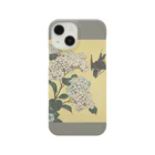 SONOTENI-ARTの003-009　葛飾北斎　『紫陽花に燕』　スマホケース　表側面印刷　iPhone 13mini/12mini専用デザイン　SC2 iPhone Smartphone Case