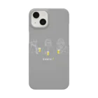 ビールとアート TM-3 Designの偉人 × BEER（三人の音楽家）白線画-グレー iPhone Smartphone Case