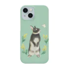 Usagi Kawaiiのモンシロチョウとうさぎさん iPhone Smartphone Case