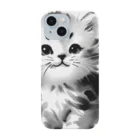 cat-houseの水墨こねこ微笑 iPhone Smartphone Case