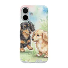 ふわもこあにまるずのダックスくんたち iPhone Smartphone Case