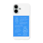 mirinconixのアシモフのロボット3原則とロボットの落書き  セルリアンブルー iPhone Smartphone Case