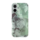 もちもちポメラニアンの花　グリーン iPhone Smartphone Case