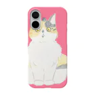 SHINOBU LABORATORY.のビックリ顔の三毛猫つぼみ iPhone Smartphone Case