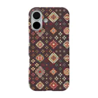 IZANAMI by Akane Yabushitaのコーカサス絨毯・グリッド（ウォルナッツ） iPhone Smartphone Case