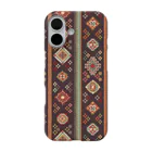 IZANAMI by Akane Yabushitaのコーカサス絨毯・ストライプ（ウォルナッツ） iPhone Smartphone Case