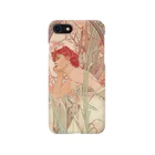 SONOTENI-ARTの014-011　アルフォンス・ミュシャ　『時の流れ：夕べの夢想』　スマホケース　表側面印刷　iPhone SE(2,3)/8/7/6s/6専用デザイン　SC5 iPhone Smartphone Case