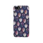IZANAMI by Akane Yabushitaの【日本レトロ#22】狐面（パターン） iPhone Smartphone Case