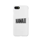 オヤジSHOPのTrapezoidal frame 【Hawaii】 ホワイト iPhone Smartphone Case