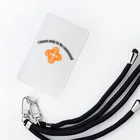 『Nothing Is Real』-- IN SUZURIの吾唯足知h.t.ショルダーアーチ橙・黒英語 Smartphone Strap