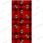 ポコのくまのムー 赤いチェック柄 Socks