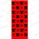 mkumakumaの黒猫と足跡赤 Socks
