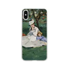 SONOTENI-ARTの012-002　エドゥアール・マネ　『庭のモネ一家』　クリア　スマホケース　iPhone XS/X専用デザイン　CC2 Soft Clear Smartphone Case