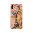 SONOTENI-ARTの025-001　ポール・シニャック　『フェリックス・フェネオンの肖像』　クリア　スマホケース　iPhone XS/X専用デザイン　CC2 Soft Clear Smartphone Case
