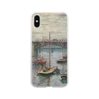 SONOTENI-ARTの004-024　クロード・モネ　『灰色の日のアルジャントゥイユの橋』　クリア　スマホケース　iPhone XS/X専用デザイン　CC2 Soft Clear Smartphone Case