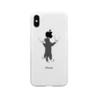 ざわ屋のしがみつく靴下猫 Soft Clear Smartphone Case