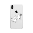 シーツのおばけと犬のシャツのCandy King Soft Clear Smartphone Case