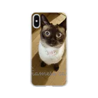 Siamese cat シャムのSiamese cat シャム猫 Soft Clear Smartphone Case