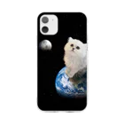 STAR MOAMOA,inc.の宇宙猫モアモアスマホケース Soft Clear Smartphone Case