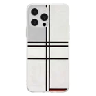 SONOTENI-ARTの028-002　モンドリアン　『コンポジション(No.1)』　クリア　スマホケース　iPhone 14ProMax/14Plus/13ProMax/12ProMax/11ProMax専用デザイン　CC5-2 Soft Clear Smartphone Case