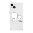 fluffy.dogのもふもふ Soft Clear Smartphone Case