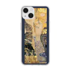 SONOTENI-ARTの001-006　グスタフ・クリムト　『水蛇Ⅰ』　クリア　スマホケース　iPhone 14/14Pro/13/13Pro/12/12Pro/11専用デザイン　CC5-1 Soft Clear Smartphone Case