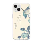 SONOTENI-ARTの024-003　歌川広重　『椿と鳥』　クリア　スマホケース　iPhone 14/14Pro/13/13Pro/12/12Pro/11専用デザイン　CC5-1 Soft Clear Smartphone Case