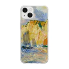 SONOTENI-ARTの016-009　ルノワール　『海と崖』　クリア　スマホケース　iPhone 14/14Pro/13/13Pro/12/12Pro/11専用デザイン　CC5-1 Soft Clear Smartphone Case
